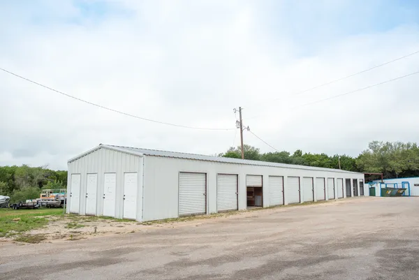 Row of storage units